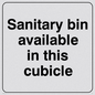 IH5821 do not use: Sanitary bin available in this cubicle