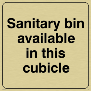 IH5821 do not use: Sanitary bin available in this cubicle