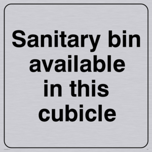 IH5821 do not use: Sanitary bin available in this cubicle
