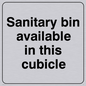 IH5821 do not use: Sanitary bin available in this cubicle