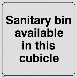 IH5821 do not use: Sanitary bin available in this cubicle
