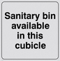 IH5821 do not use: Sanitary bin available in this cubicle