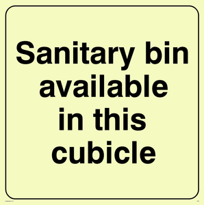 IH5821 do not use: Sanitary bin available in this cubicle