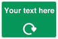 IJ14784: Custom Sign in Green with White Recycling Swoosh symbol