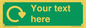 IJ14784: Custom Sign in Green with White Recycling Swoosh symbol