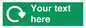 IJ14784: Custom Sign in Green with White Recycling Swoosh symbol