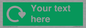 IJ14784: Custom Sign in Green with White Recycling Swoosh symbol