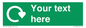 IJ14784: Custom Sign in Green with White Recycling Swoosh symbol