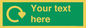 IJ14784: Custom Sign in Green with White Recycling Swoosh symbol
