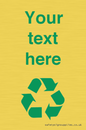 IJ14786: Custom Recycling Sign with green recycling mobius loop