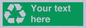 IJ14788: Custom Recycling Sign on green with white text and  recycling mobius loop