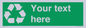 IJ14788: Custom Recycling Sign on green with white text and  recycling mobius loop