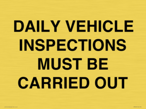 IM7265: DAILY VEHICLE INSPECTIONS MUST BE CARRIED