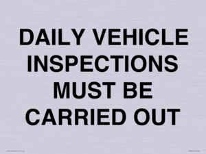 IM7265: DAILY VEHICLE INSPECTIONS MUST BE CARRIED