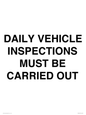 IM7265: DAILY VEHICLE INSPECTIONS MUST BE CARRIED