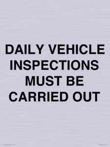 IM7265: DAILY VEHICLE INSPECTIONS MUST BE CARRIED