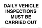 IM7265: DAILY VEHICLE INSPECTIONS MUST BE CARRIED
