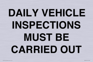 IM7265: DAILY VEHICLE INSPECTIONS MUST BE CARRIED