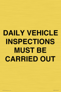 IM7265: DAILY VEHICLE INSPECTIONS MUST BE CARRIED