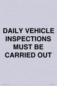 IM7265: DAILY VEHICLE INSPECTIONS MUST BE CARRIED