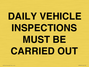 IM7265: DAILY VEHICLE INSPECTIONS MUST BE CARRIED