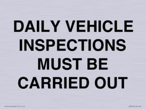 IM7265: DAILY VEHICLE INSPECTIONS MUST BE CARRIED