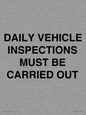 IM7265: DAILY VEHICLE INSPECTIONS MUST BE CARRIED