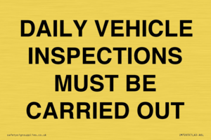 IM7265: DAILY VEHICLE INSPECTIONS MUST BE CARRIED