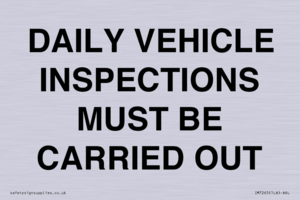 IM7265: DAILY VEHICLE INSPECTIONS MUST BE CARRIED