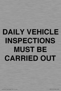 IM7265: DAILY VEHICLE INSPECTIONS MUST BE CARRIED