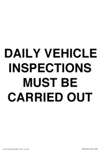 IM7265: DAILY VEHICLE INSPECTIONS MUST BE CARRIED