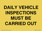 IM7265: DAILY VEHICLE INSPECTIONS MUST BE CARRIED