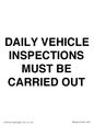 IM7265: DAILY VEHICLE INSPECTIONS MUST BE CARRIED