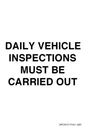 IM7265: DAILY VEHICLE INSPECTIONS MUST BE CARRIED