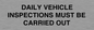 IM7265: DAILY VEHICLE INSPECTIONS MUST BE CARRIED