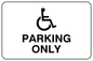 IR574: disabled symbol parking only