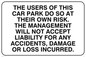 IR578: Carpark liability disclaimer