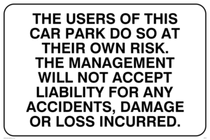 IR578: Carpark liability disclaimer