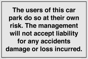IR578: Carpark liability disclaimer