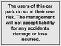 IR578: Carpark liability disclaimer