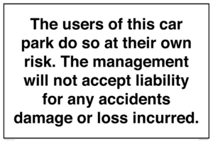 IR578: Carpark liability disclaimer