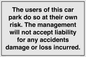 IR578: Carpark liability disclaimer