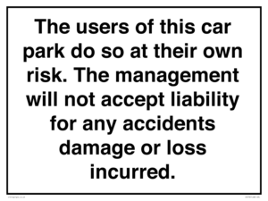 IR578: Carpark liability disclaimer