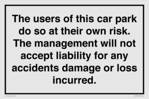 IR578: Carpark liability disclaimer