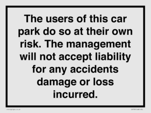 IR578: Carpark liability disclaimer