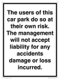 IR578: Carpark liability disclaimer