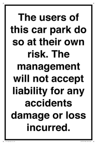 IR578: Carpark liability disclaimer