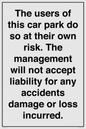 IR578: Carpark liability disclaimer