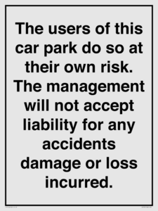 IR578: Carpark liability disclaimer
