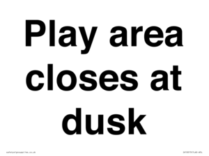 IV10015: Play area closes at dusk